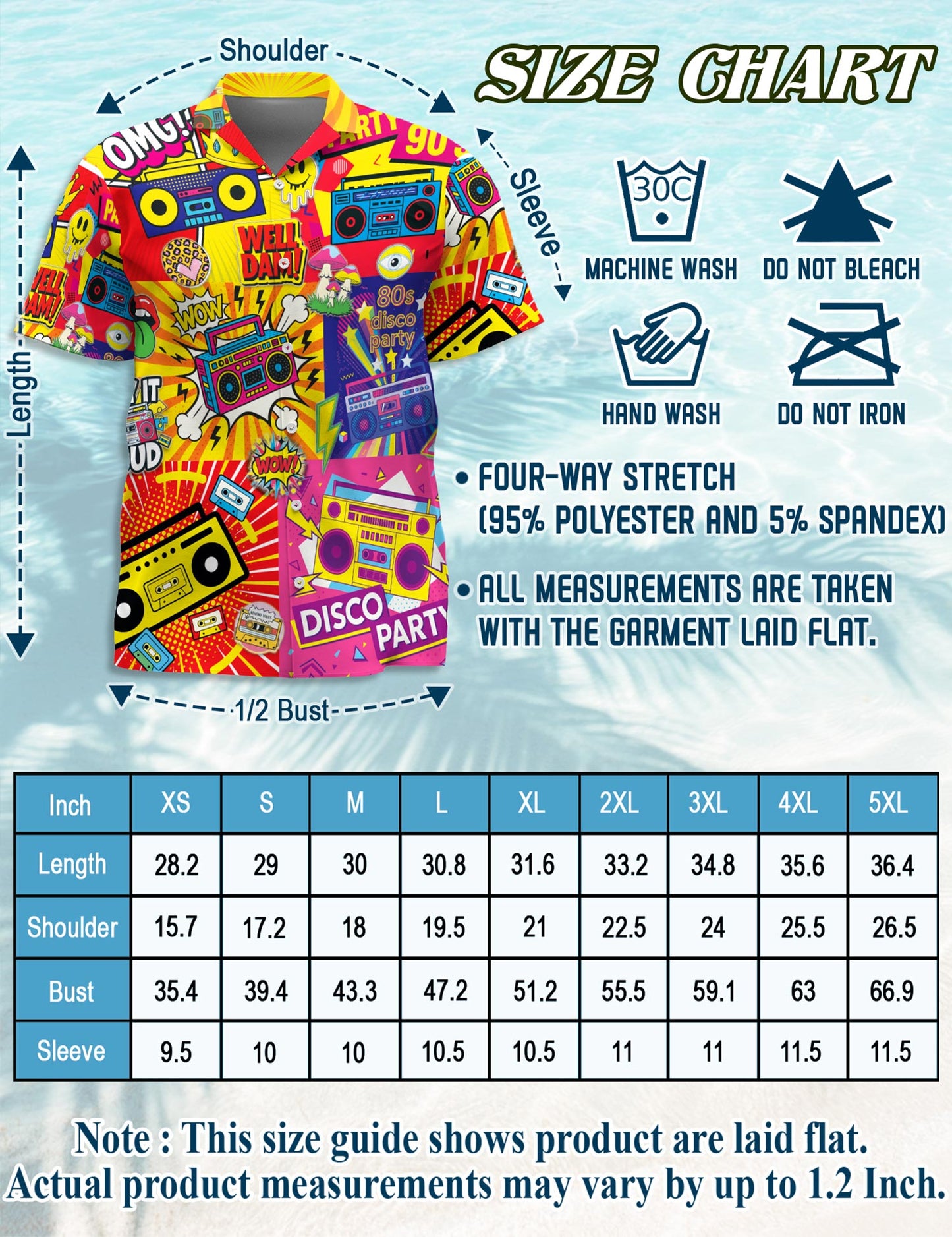 Radio Music Pop Art Hawaiian Shirt for Men, Button Down Aloha Shirt - Azhawaiian