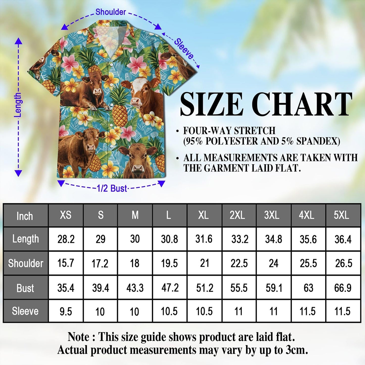 Red Angus Cattle Pineapple Hawaiian Shirt for Men, Button Down Aloha Shirt - Azhawaiian