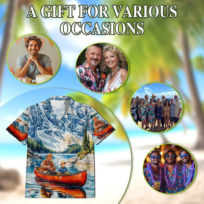 Retired Fishing Hawaiian Shirt for Men, Button Down Aloha Shirt - Azhawaiian