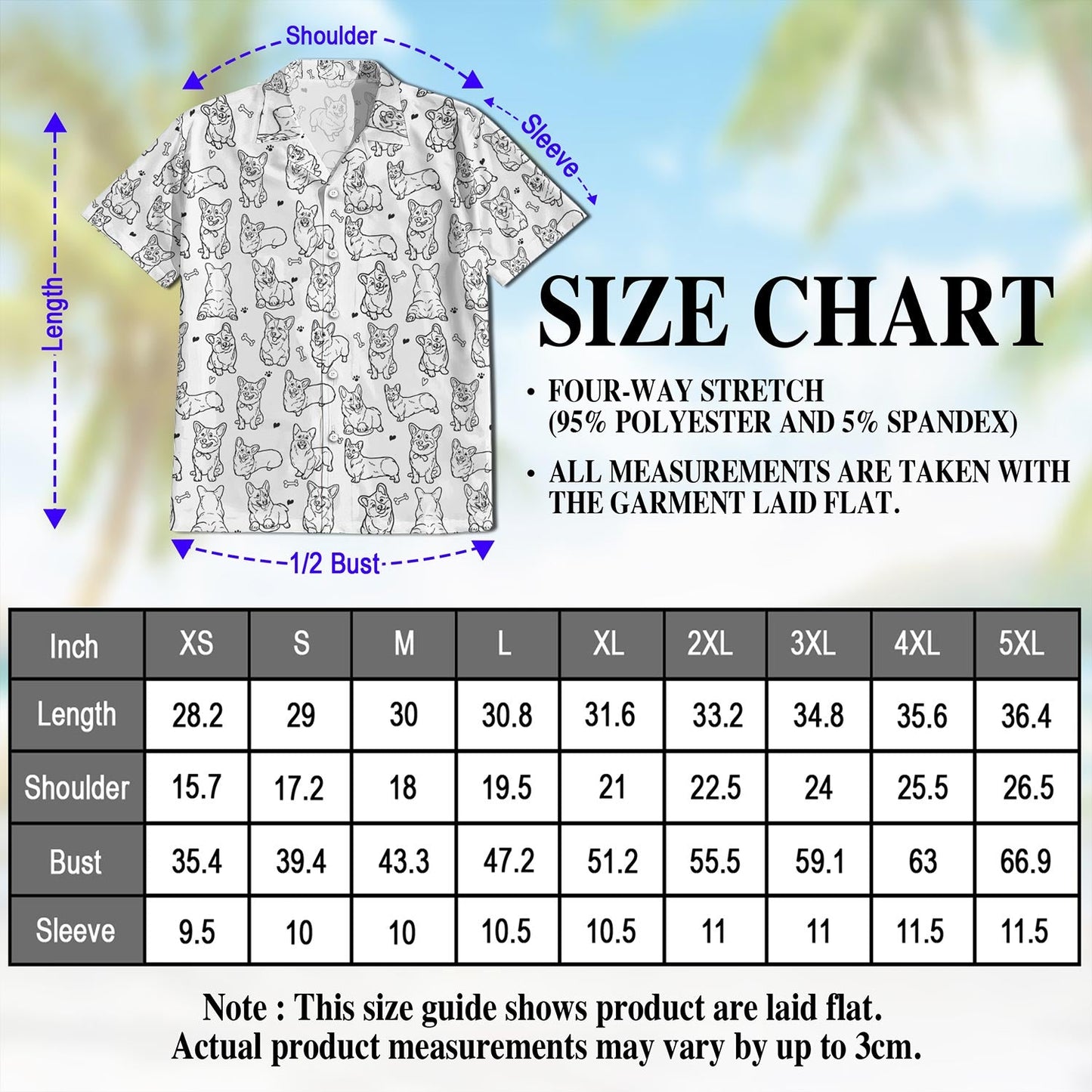 Retro Corgi Hawaiian Shirt for Men, Button Down Aloha Shirt - Azhawaiian