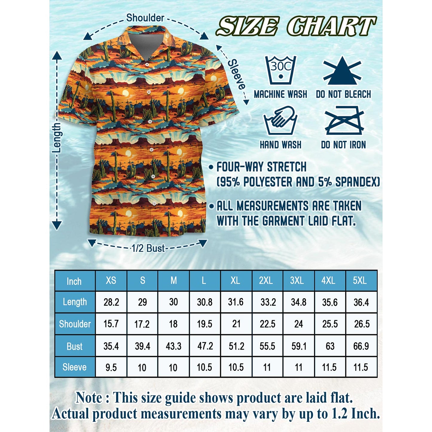 Retro Desert Hawaiian Shirt for Men, Button Down Aloha Shirt - Azhawaiian