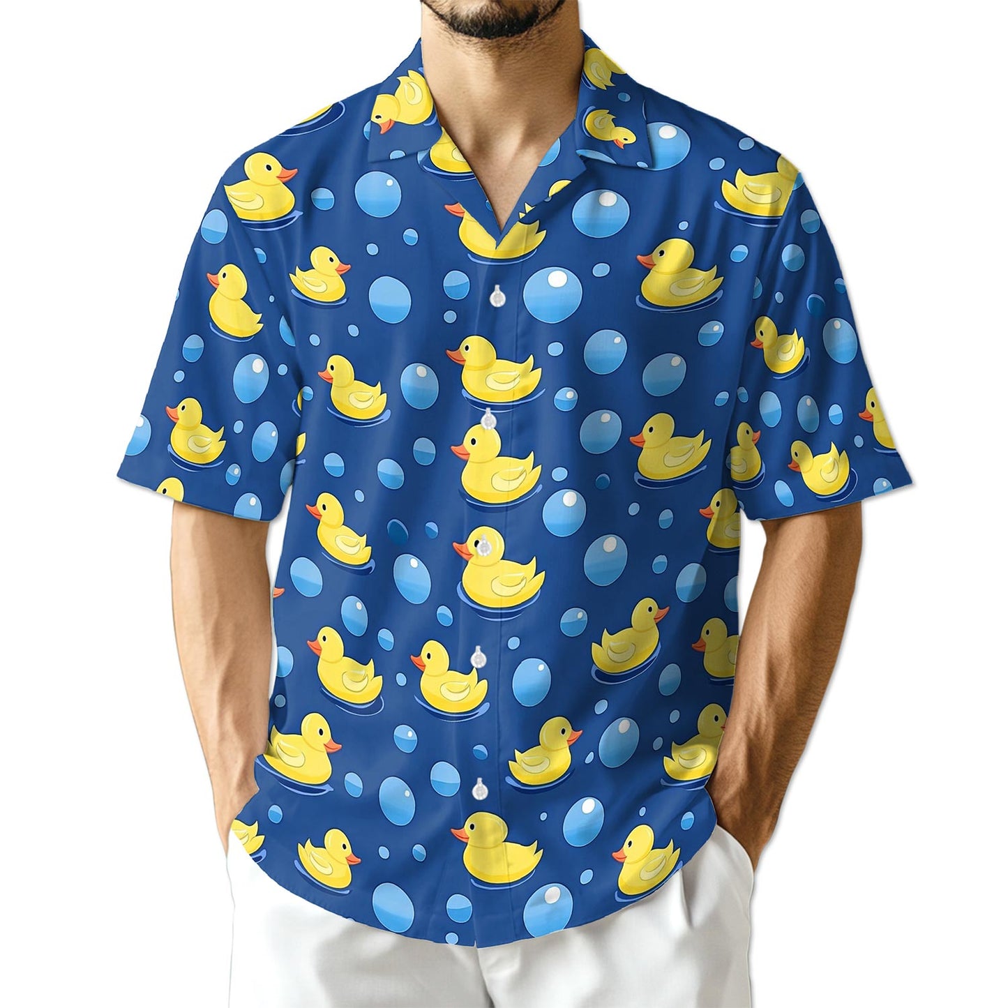 Azhawaiian Retro Duck Hawaiian Shirt for Men