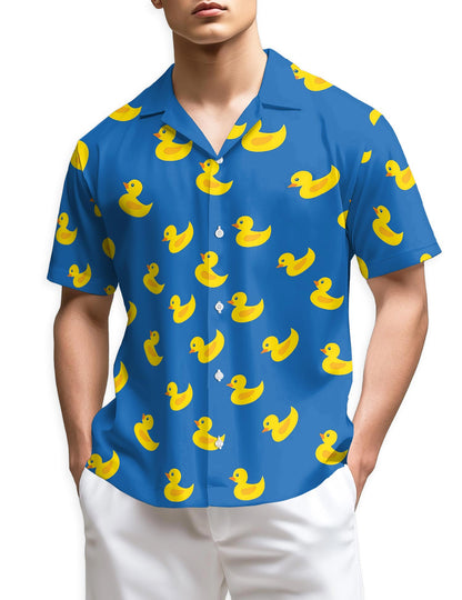 Azhawaiian Retro Duck Hawaiian Shirt for Men