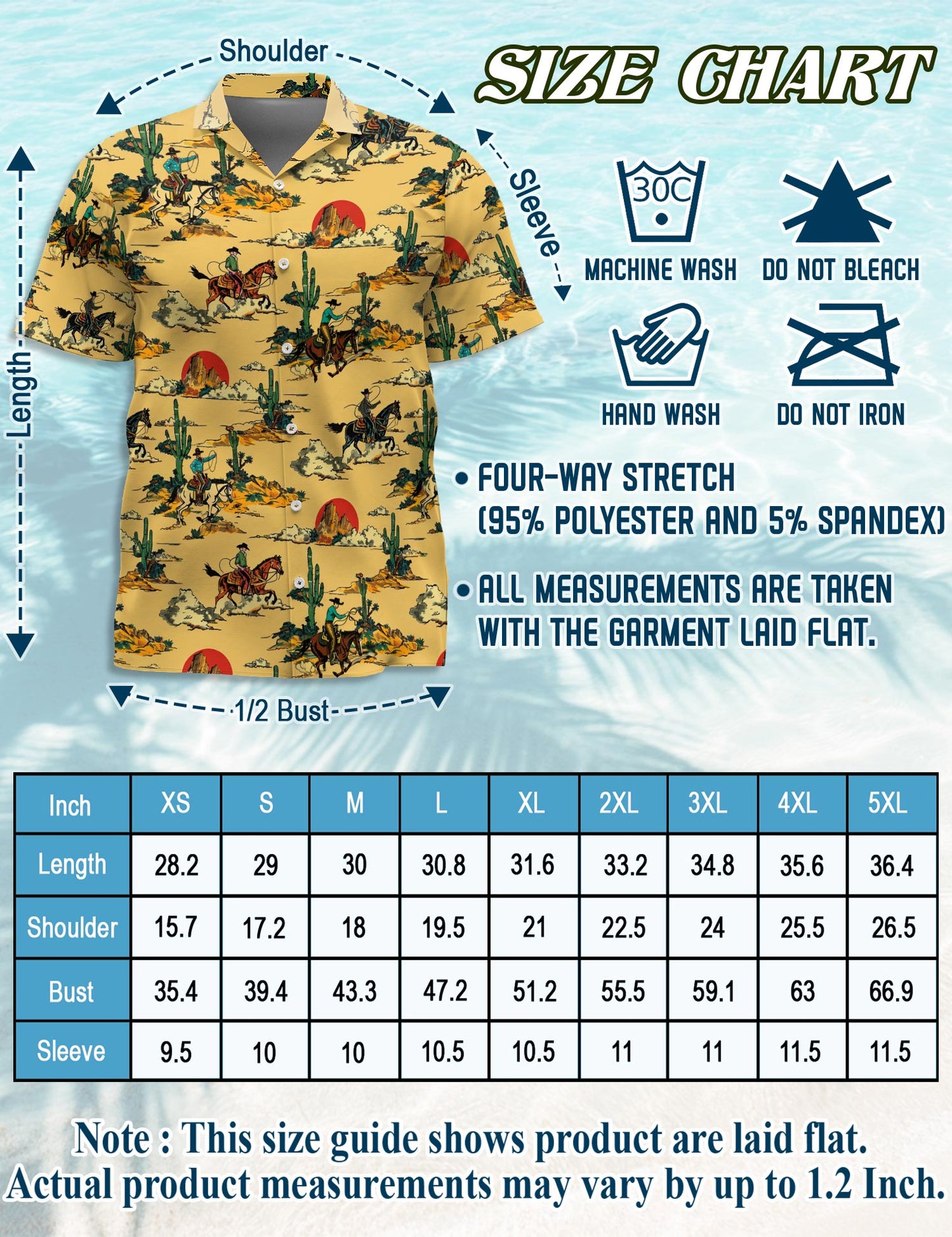 Retro Horse Cowboy Hawaiian Shirt for Men, Button Down Aloha Shirt - Azhawaiian