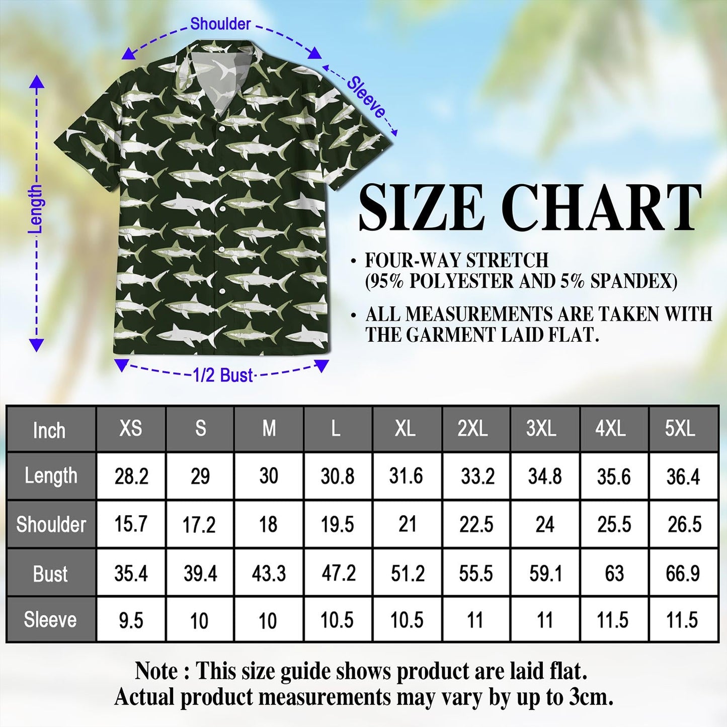 Retro Shark Hawaiian Shirt for Men, Button Down Aloha Shirt - Azhawaiian