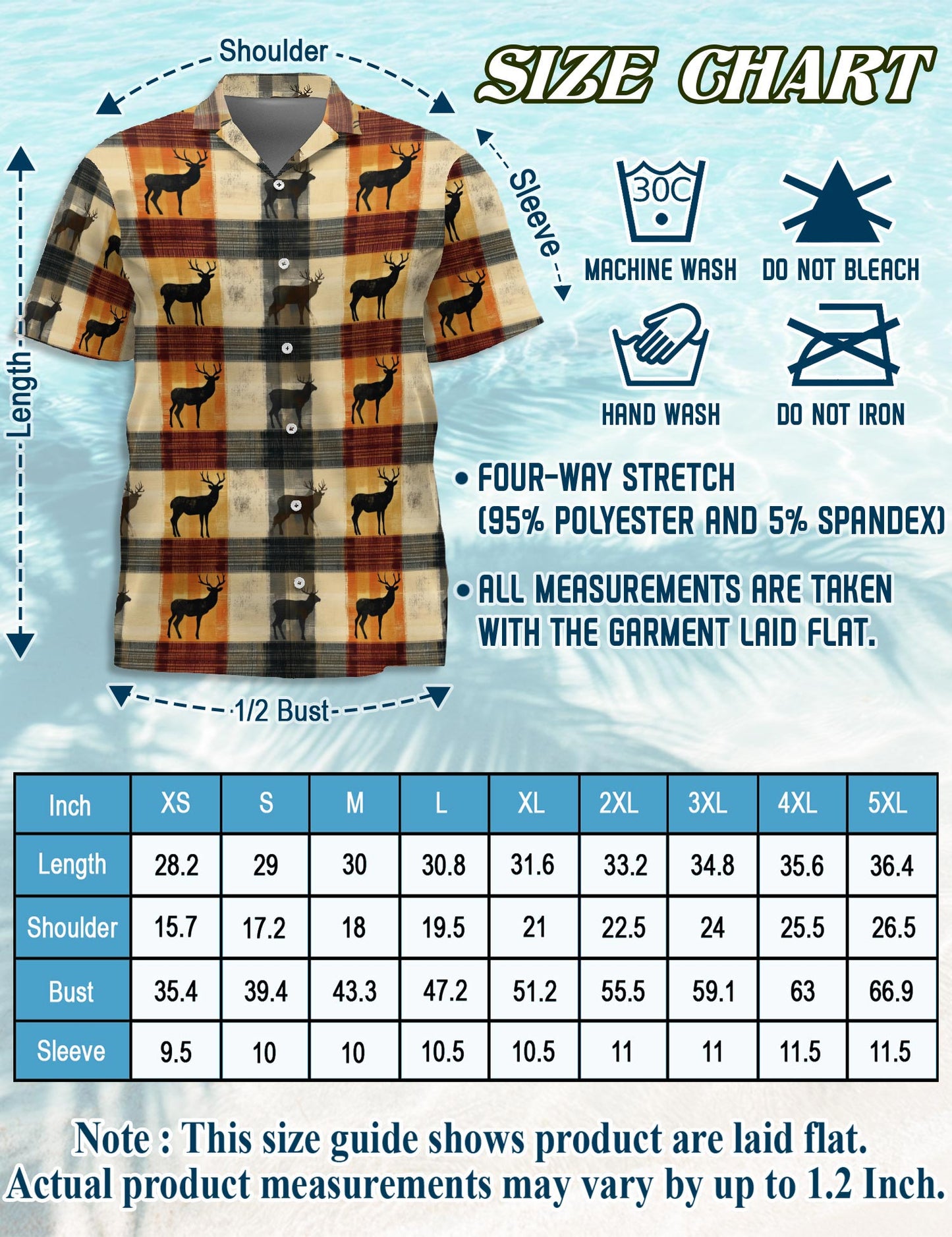 Rustic Deer Hawaiian Shirt for Men, Button Down Aloha Shirt - Azhawaiian
