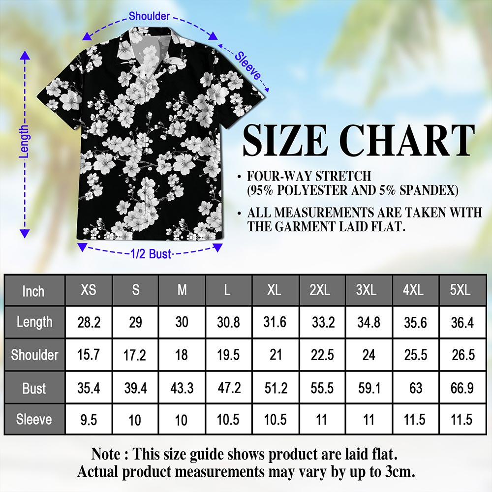 Sakura Cherry Blossom Hawaiian Shirt for Men, Button Down Aloha Shirt - Azhawaiian