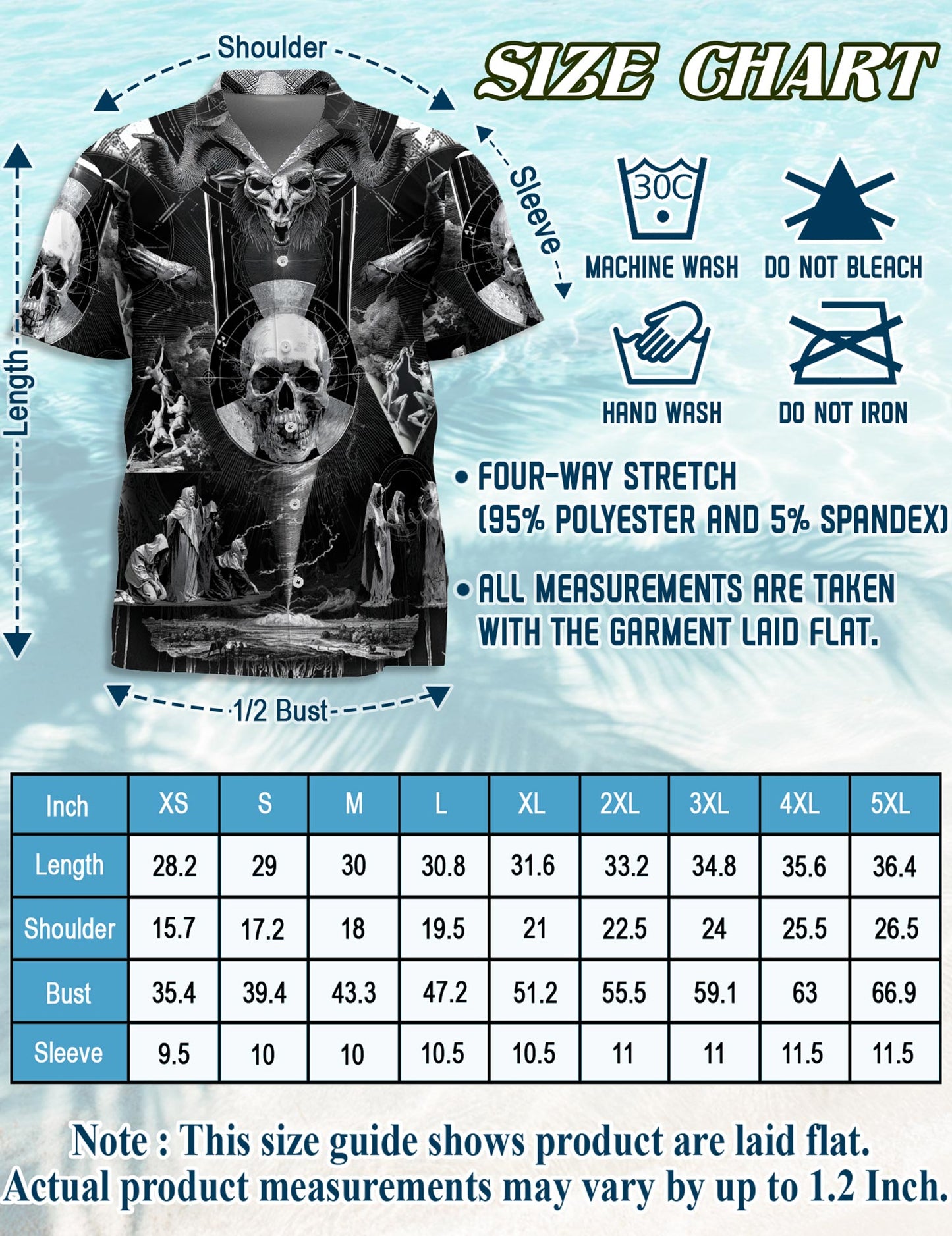 Satanic Symbol Hawaiian Shirt for Men, Button Down Aloha Shirt - Azhawaiian