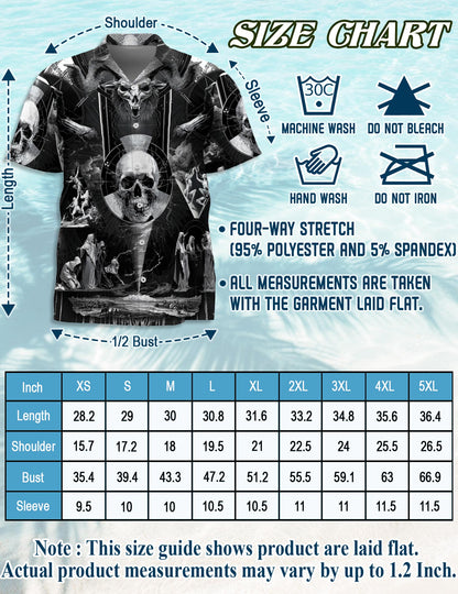 Satanic Symbol Hawaiian Shirt for Men, Button Down Aloha Shirt - Azhawaiian