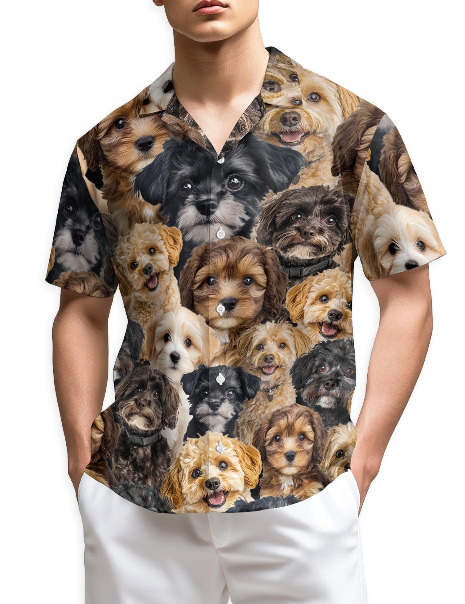 Azhawaiian Schnoodle Hawaiian Shirt for Men