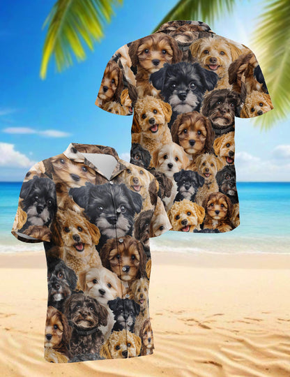 Schnoodle Hawaiian Shirt for Men, Button Down Aloha Shirt - Azhawaiian