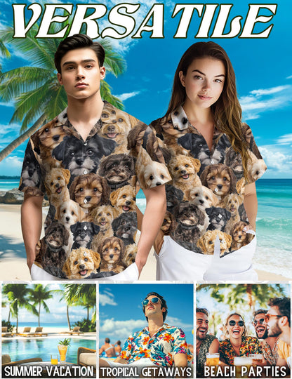Schnoodle Hawaiian Shirt for Men, Button Down Aloha Shirt - Azhawaiian