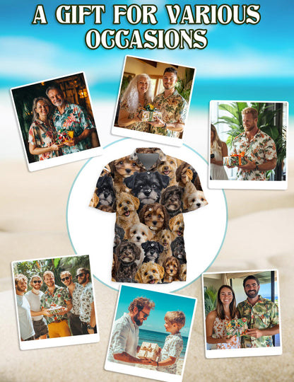Schnoodle Hawaiian Shirt for Men, Button Down Aloha Shirt - Azhawaiian