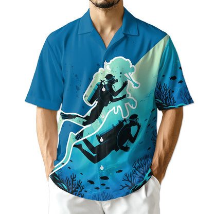 Azhawaiian Scuba Diving Hawaiian Shirt for Men
