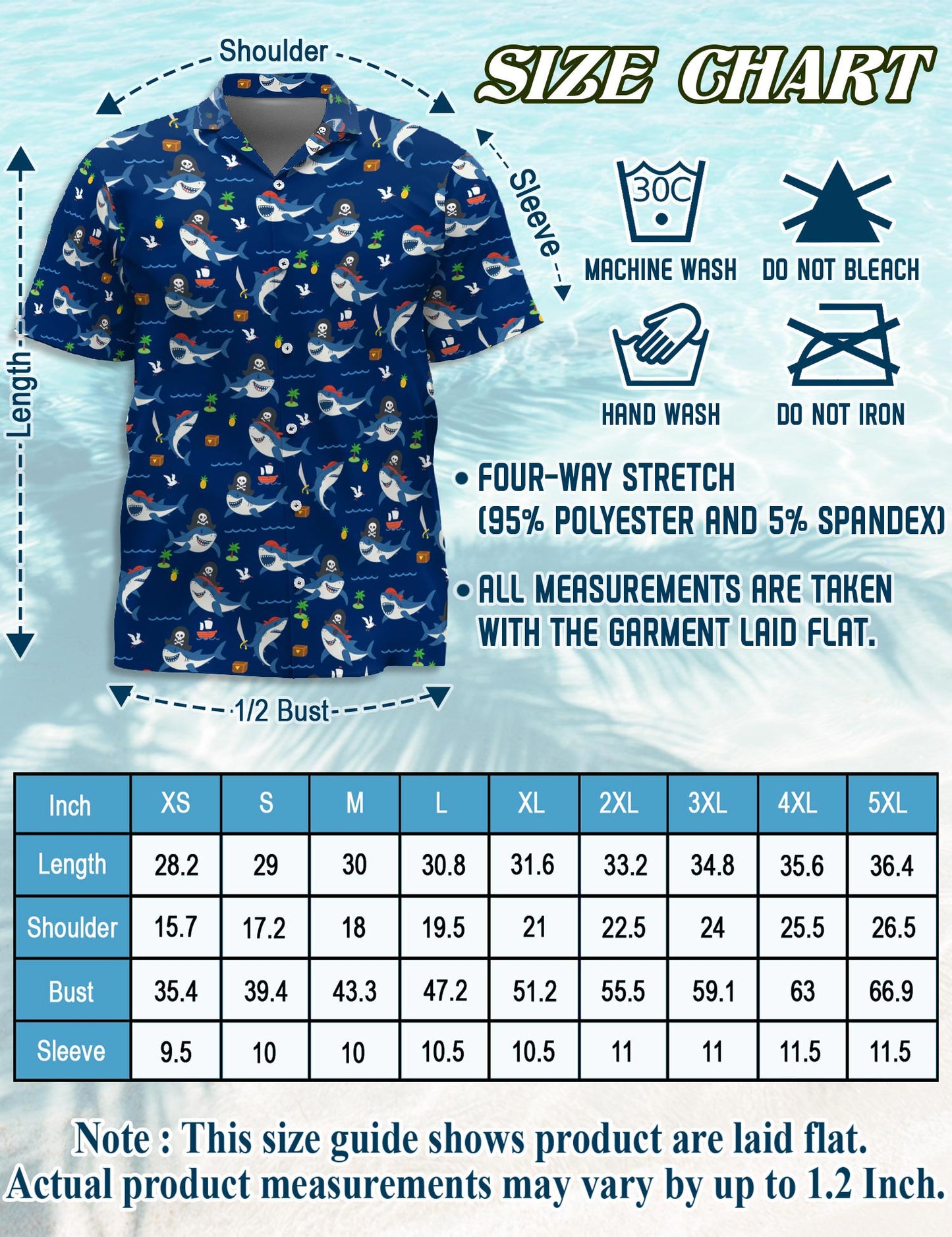 Shark Pirates Hawaiian Shirt for Men, Button Down Aloha Shirt - Azhawaiian