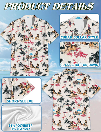 Shepherd Hawaiian Shirt for Men, Button Down Aloha Shirt - Azhawaiian