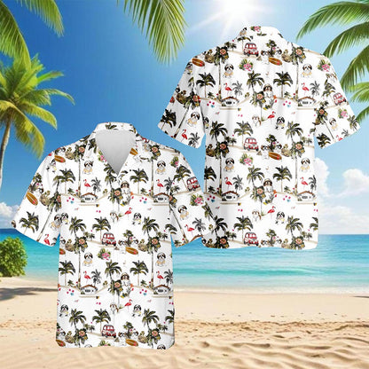 Shih Tzu Dog Hawaiian Shirt for Men, Button Down Aloha Shirt - Azhawaiian