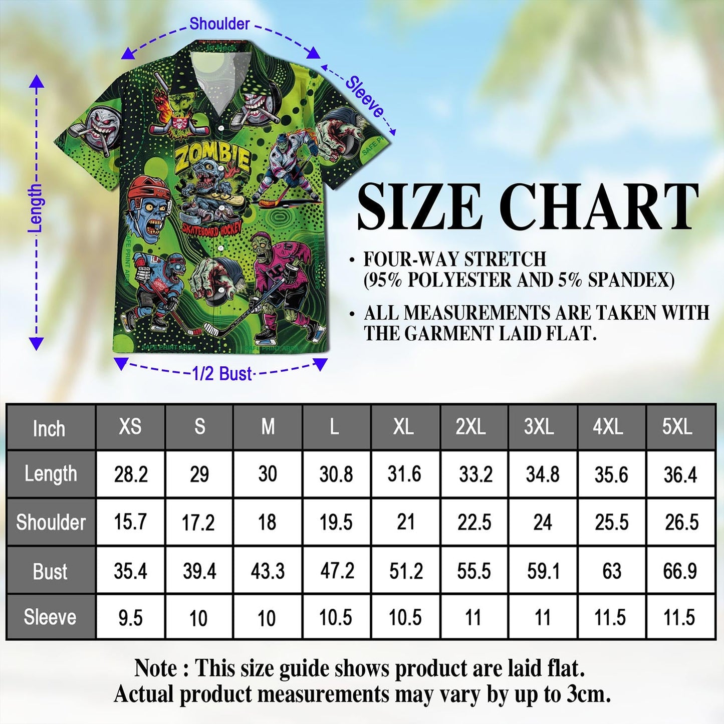 Shut Your Five Hole Zombie Ice Hockey Hawaiian Shirt for Men, Button Down Aloha Shirt - Azhawaiian