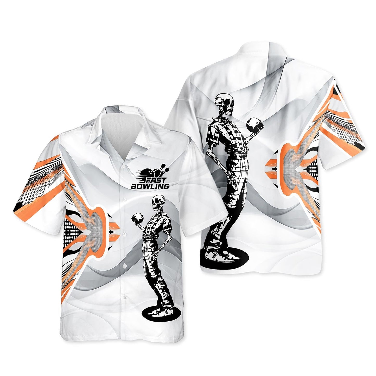 Azhawaiian Skeleton Bowling Hawaiian Shirt for Men