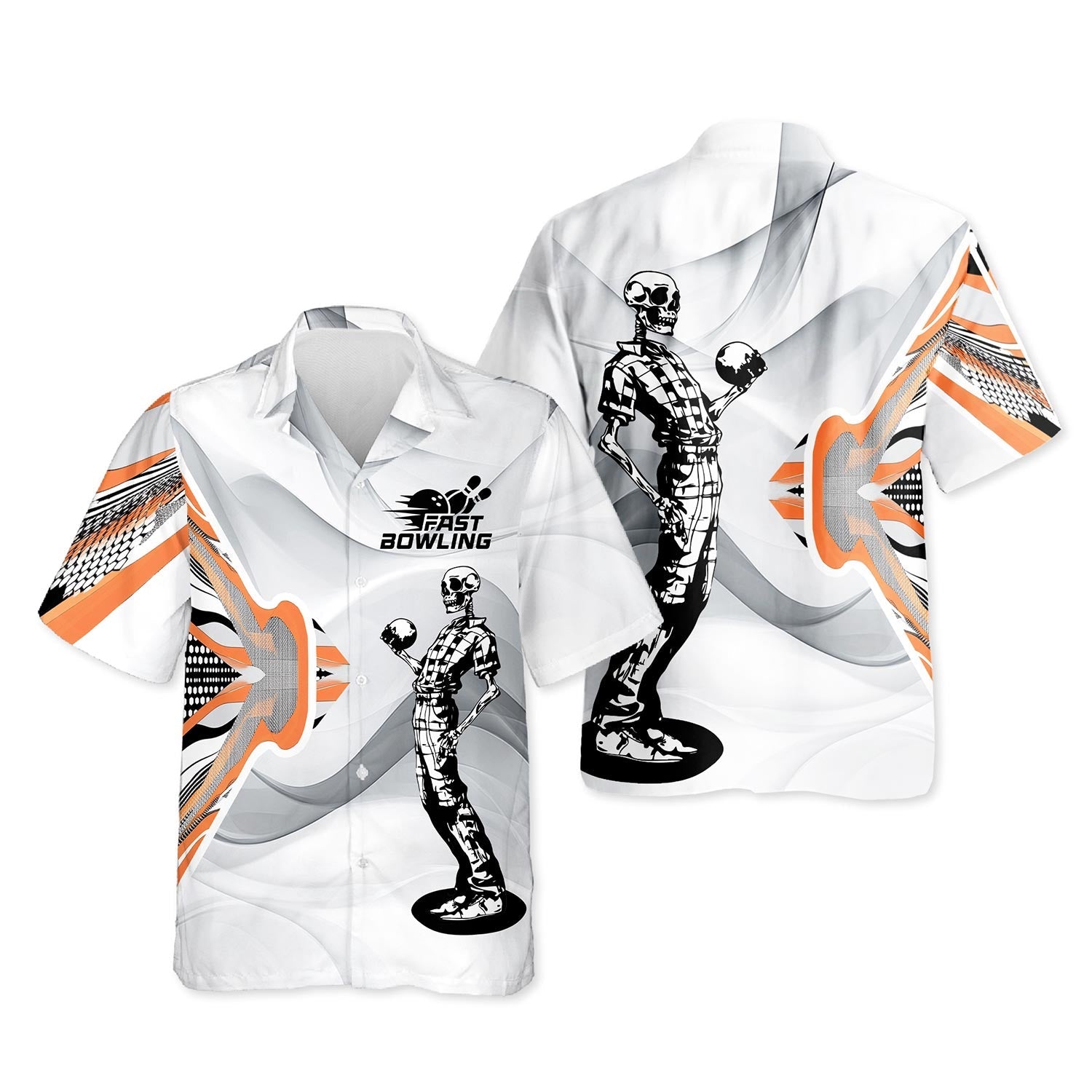 Azhawaiian Skeleton Bowling Hawaiian Shirt for Men