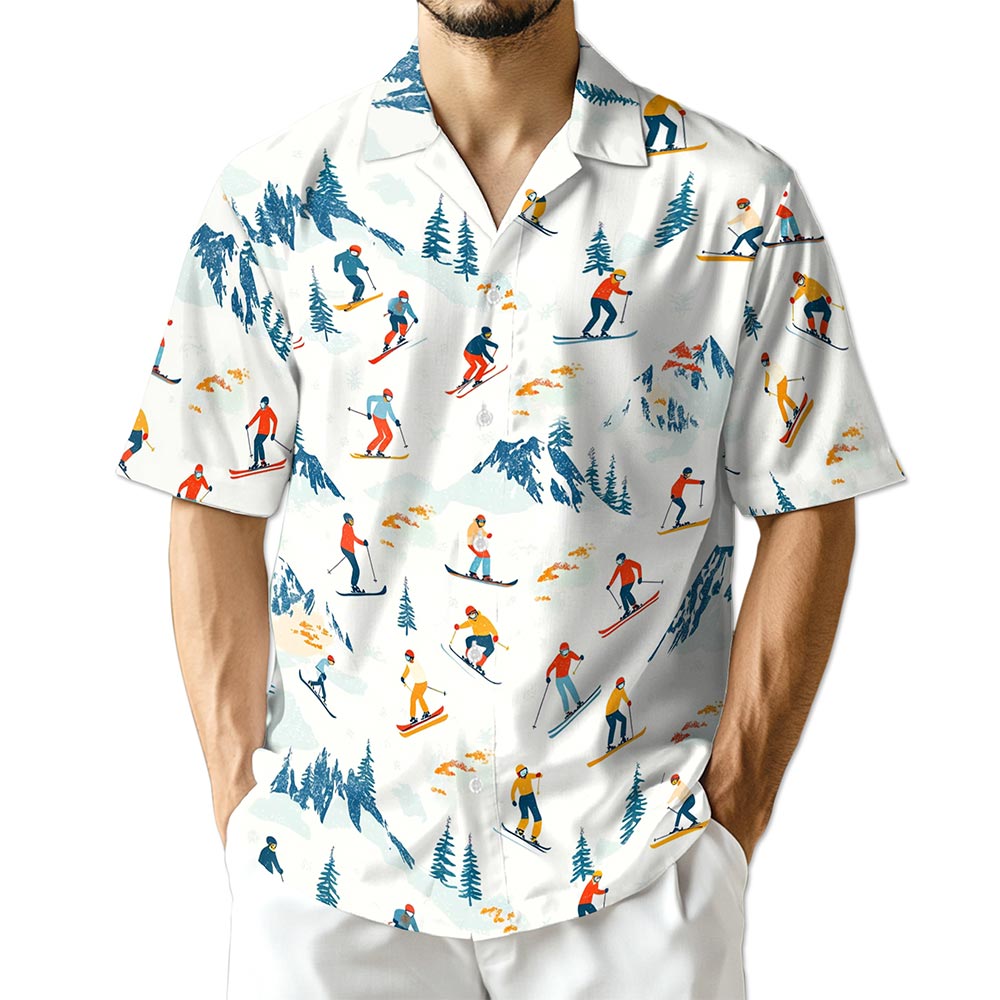 Azhawaiian Ski Hawaiian Shirt for Men