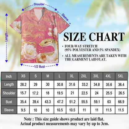 Snake Year Hawaiian Shirt for Men, Button Down Aloha Shirt - Azhawaiian