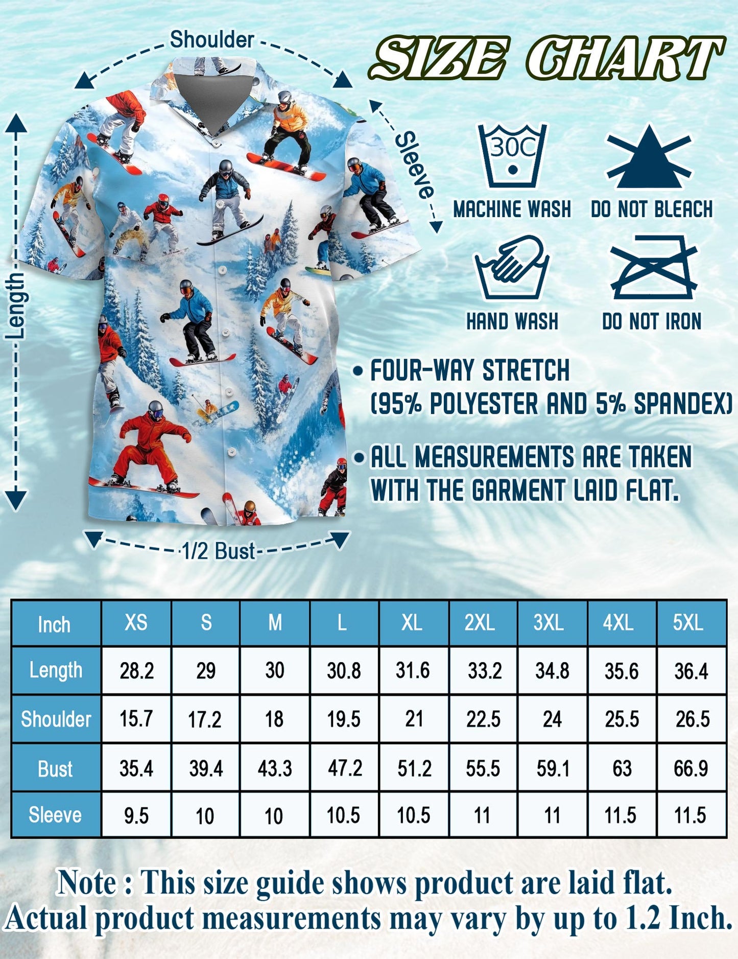 Snowboarding Passion Skiing Hawaiian Shirt for Men, Button Down Aloha Shirt - Azhawaiian
