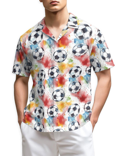 Azhawaiian Soccer Ball Hawaiian Shirt for Men