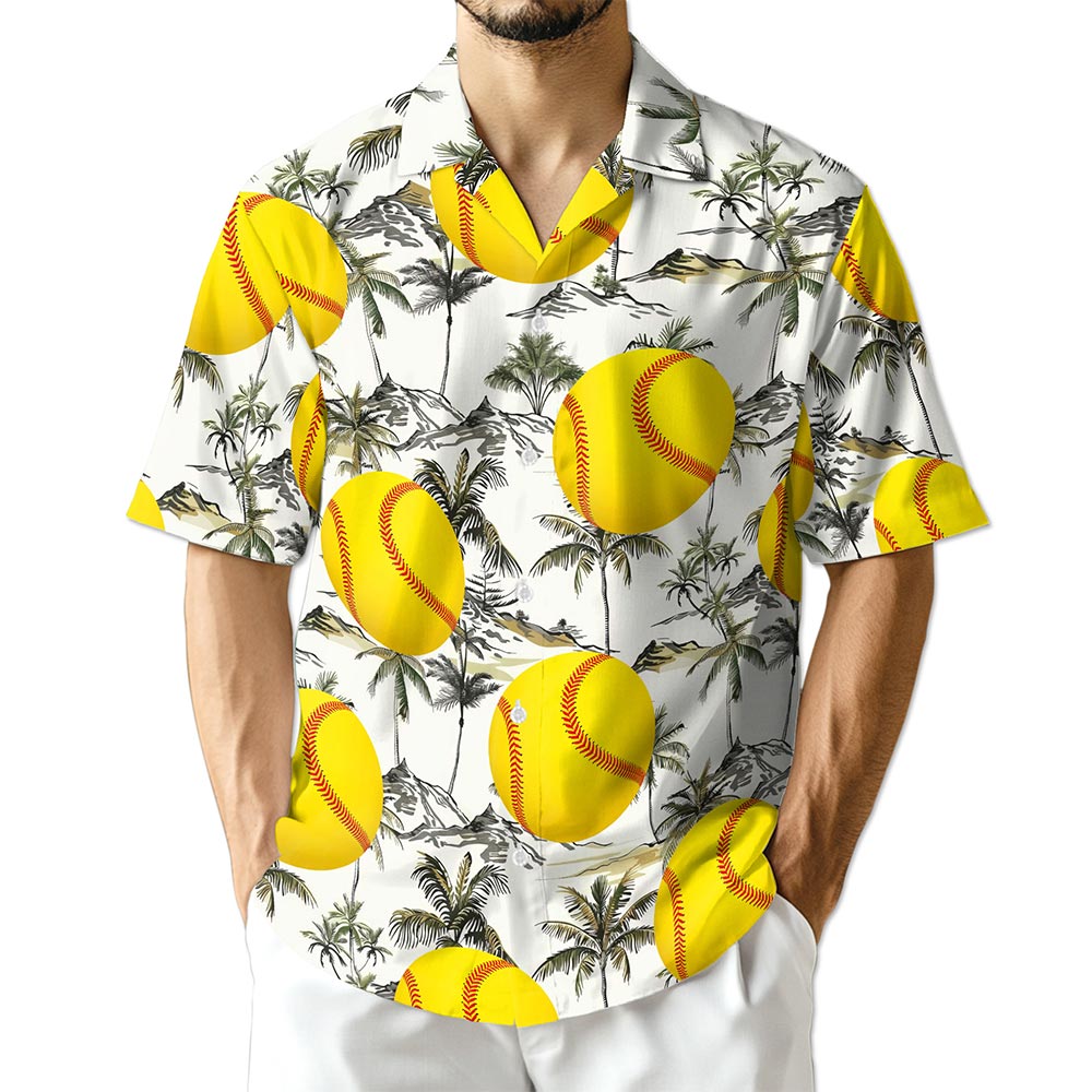 Azhawaiian SoftBall Hawaiian Shirt for Men