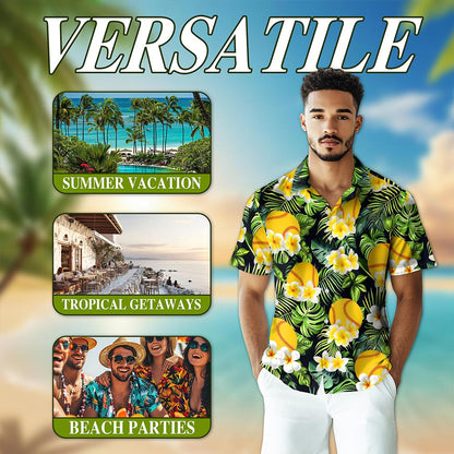 SoftBall Hawaiian Shirt for Men, Button Down Aloha Shirt - Azhawaiian
