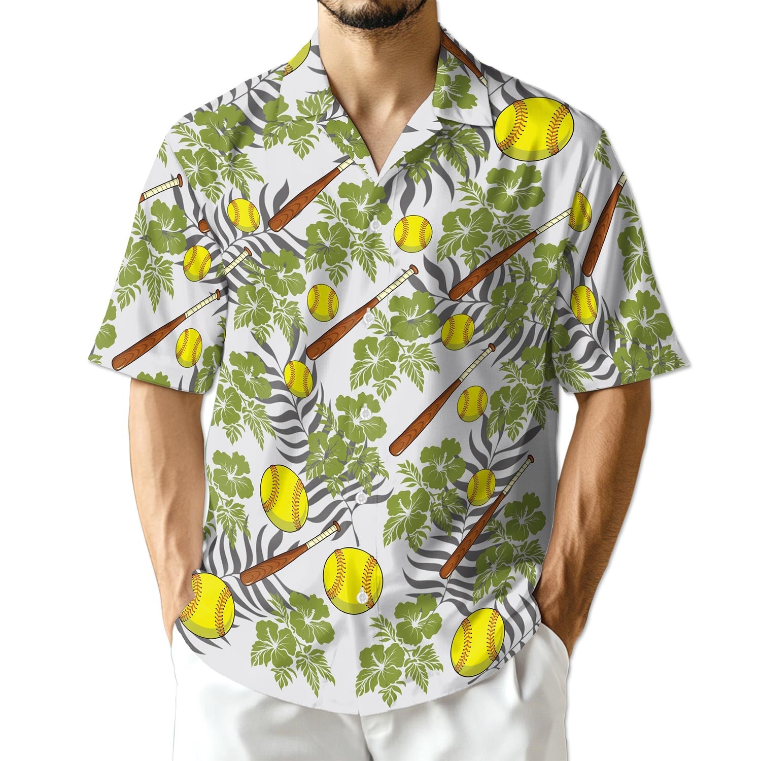 Azhawaiian Softball Hawaiian Shirt for Men