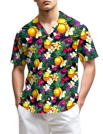 Azhawaiian Softball Tropical Hawaiian Shirt for Men
