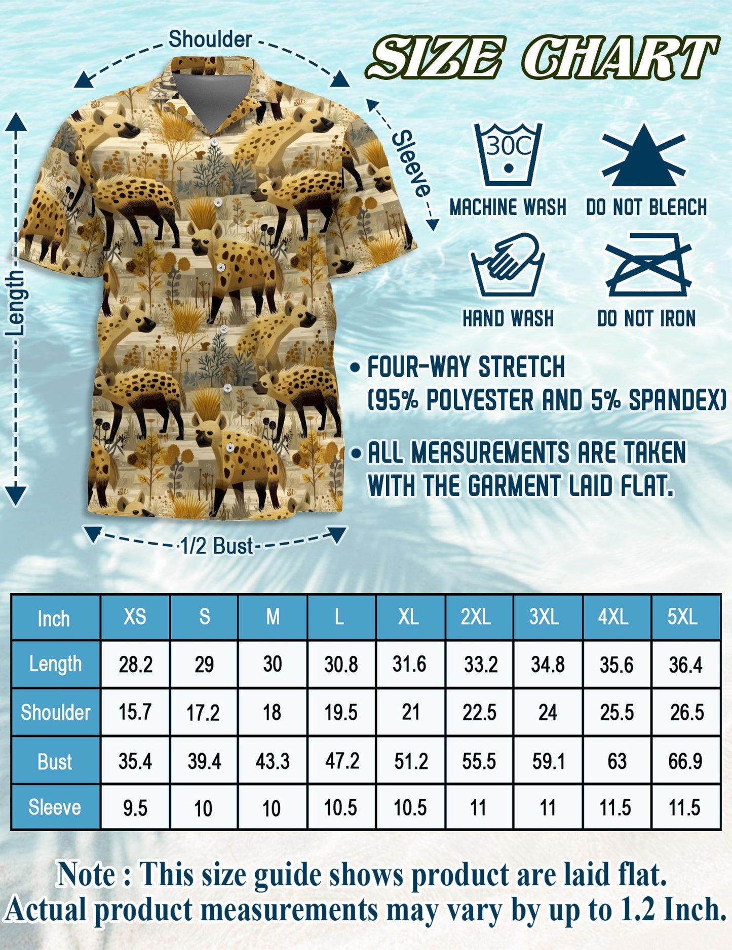 Spotted Hyenas Hawaiian Shirt for Men, Button Down Aloha Shirt - Azhawaiian