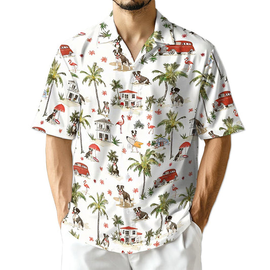 Azhawaiian Staffordshire Bull Terrier Hawaiian Shirt for Men