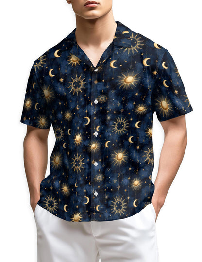 Azhawaiian Star Sky Pattern Hawaiian Shirt for Men