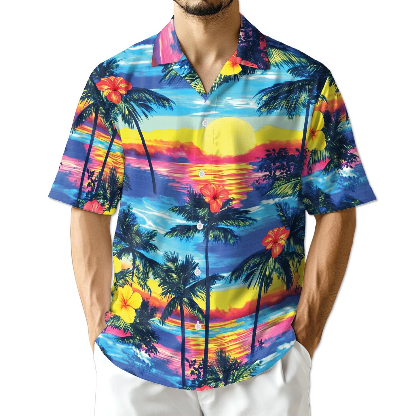 Azhawaiian Sunset Hawaiian Shirt for Men