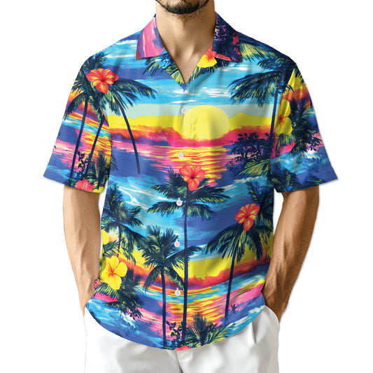 Azhawaiian Sunset Hawaiian Shirt for Men