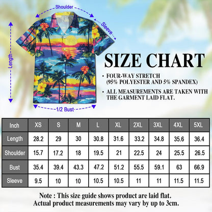 Sunset Hawaiian Shirt for Men, Button Down Aloha Shirt - Azhawaiian