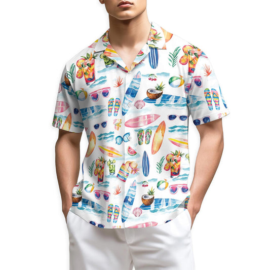 Azhawaiian Surf Colorful Beach Tropical Hawaiian Shirt for Men