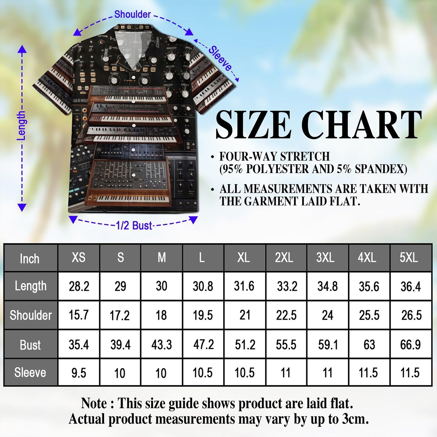 Synthesizer Synth Techno Music Hawaiian Shirt for Men, Button Down Aloha Shirt - Azhawaiian