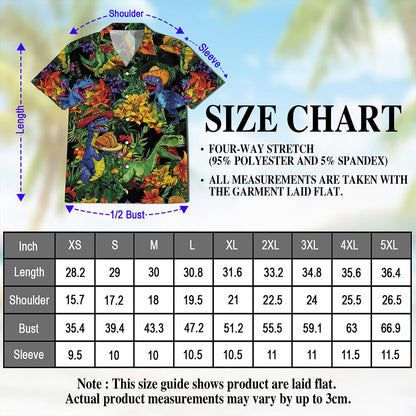 Taco Dinosaur T-rex Hawaiian Shirt for Men, Button Down Aloha Shirt - Azhawaiian