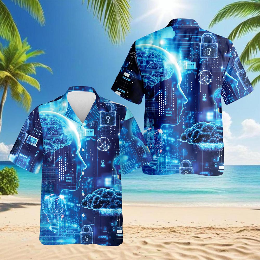 Technology Life Hawaiian Shirt for Men, Button Down Aloha Shirt - Azhawaiian