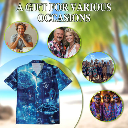 Technology Life Hawaiian Shirt for Men, Button Down Aloha Shirt - Azhawaiian