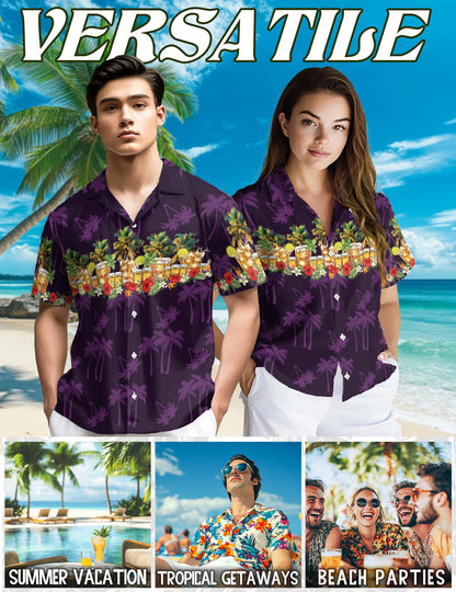 Tequila Hawaiian Shirt for Men, Button Down Aloha Shirt - Azhawaiian