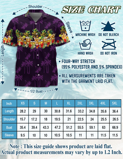 Tequila Hawaiian Shirt for Men, Button Down Aloha Shirt - Azhawaiian