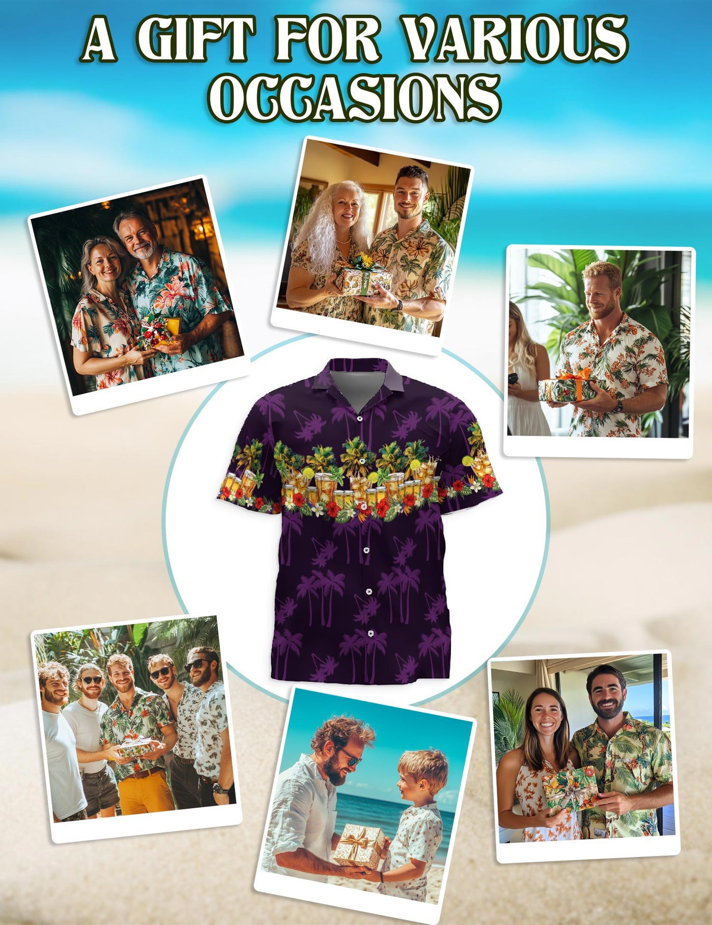 Tequila Hawaiian Shirt for Men, Button Down Aloha Shirt - Azhawaiian