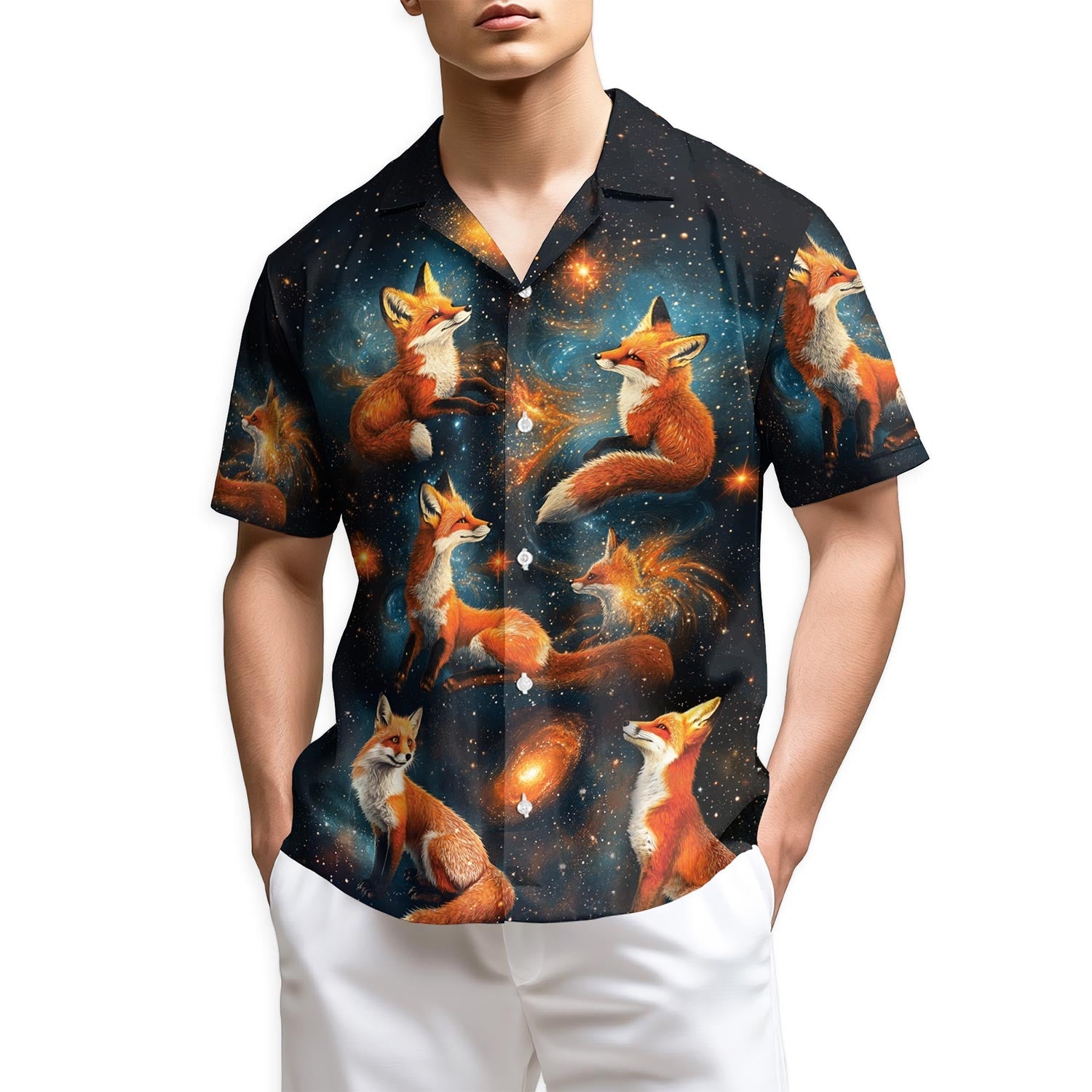 Azhawaiian The Fox In The Starlight Edition Hawaiian Shirt for Men