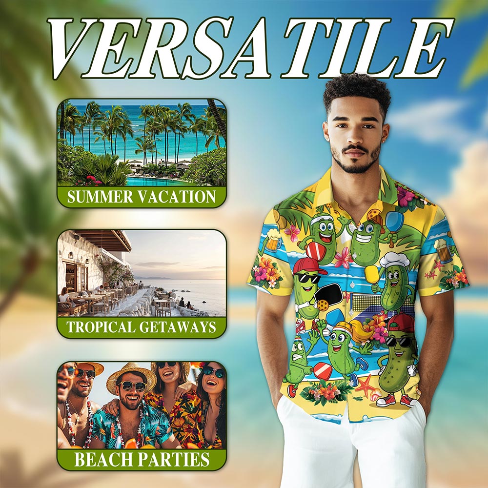 There's No Sorry In Pickleball Hawaiian Shirt for Men, Button Down Aloha Shirt - Azhawaiian