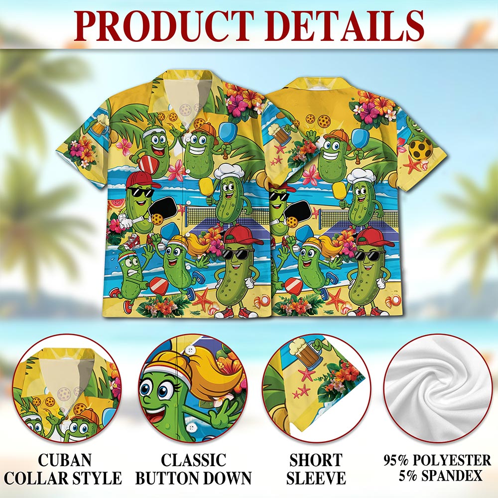 There's No Sorry In Pickleball Hawaiian Shirt for Men, Button Down Aloha Shirt - Azhawaiian