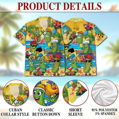 There's No Sorry In Pickleball Hawaiian Shirt for Men, Button Down Aloha Shirt - Azhawaiian